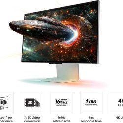 شاشة سامسونج LS27FG900SM ثلاثية الأبعاد 27 بوصة 4K 1 مللي ثانية 165 هرتز IPS مكبر صوت