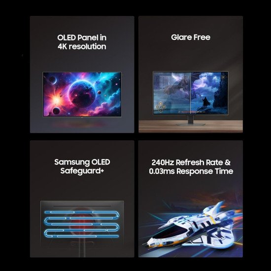 شاشة سامسونج LS32FG810SW 32 بوصة 4K 0.03 مللي ثانية 240 هرتز OLED