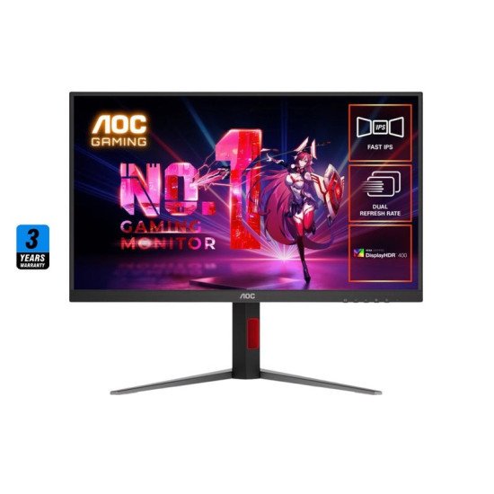 AOC U27G4 27 Dual Refresh rate (3840x2160) (160Hz 4K 5.0Ms - 320Hz FHD 0.3Ms) IPS Flat